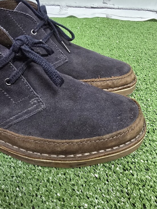 Clarks Bushacre Rand Genuine Leather Suede Chukka Boots Dark Navy Mens Size 9.5 main image 8